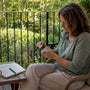 Woman preparing magnesium supplement at home