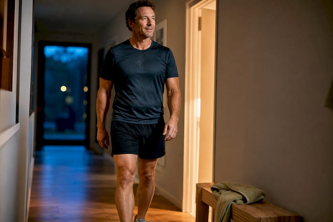 Runner walking gently after an evening run