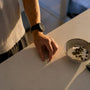 Runner preparing evening magnesium routine