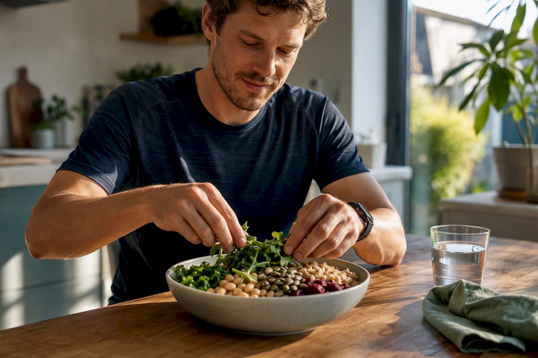 Runner preparing a magnesium-rich meal