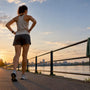 Runner cooling down after an evening run