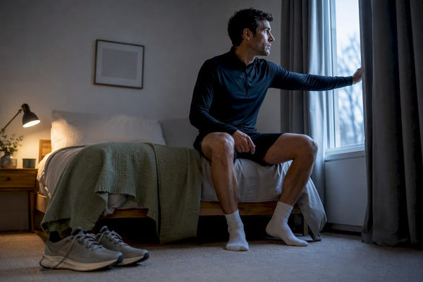 Runner waking after fragmented sleep